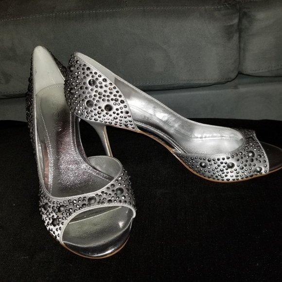 Silver shoes with rhinestones, size 38, NWT - Picture 5 of 8